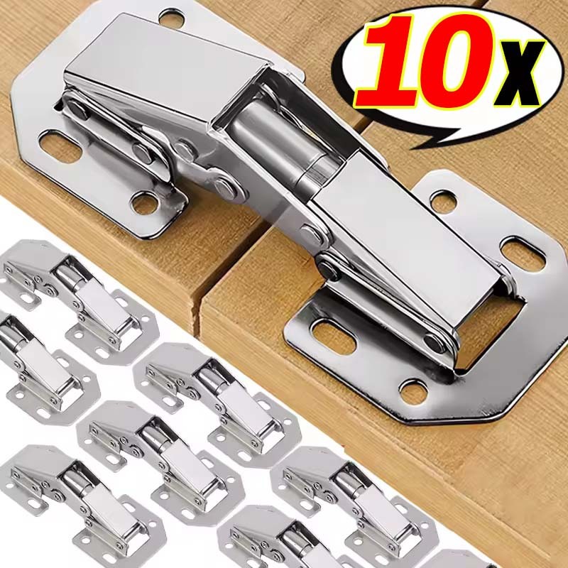No-Drilling Cabinet Hinges - Hydraulic Cupboard Door Concealed Hinge ...