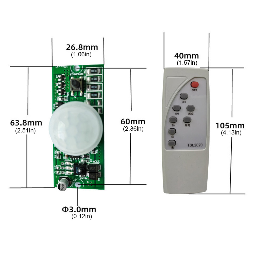 3.2V 3.7V Solar Lamp Board Infrared Human Body Induction with Remote ...