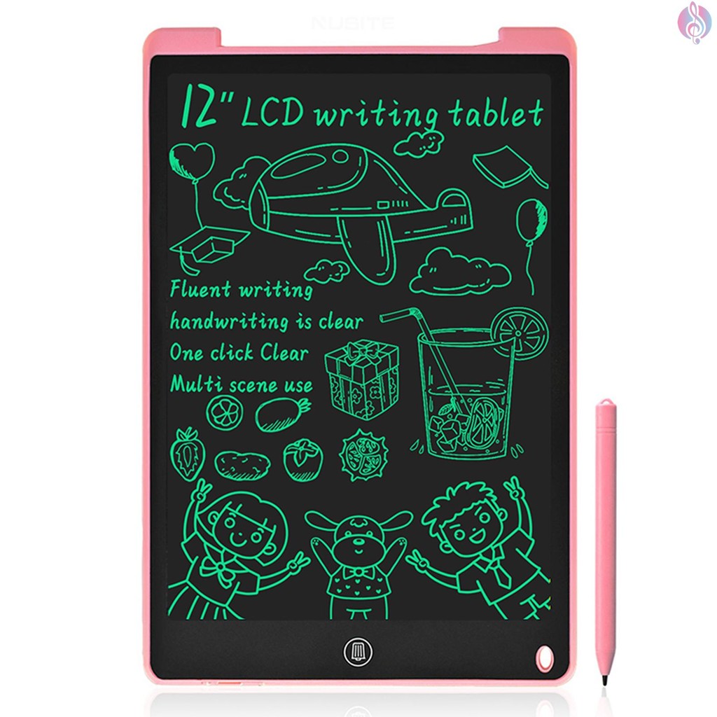 LCD Writing Tablet 12 Inch Monochrome Screen with Stylus Drawing ...