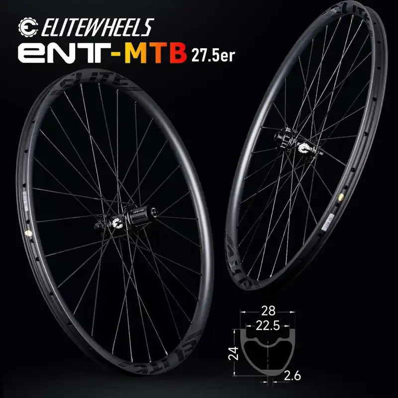 ELITEWEELS 27.5er MTB Carbon Wheel Set Race 12 Types of Rim Cross ...