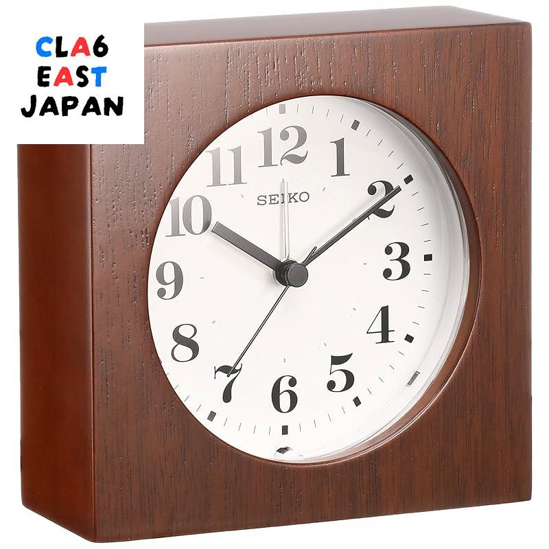 Seiko clock, wall clock, table clock, dual use, analog, alarm, wood ...