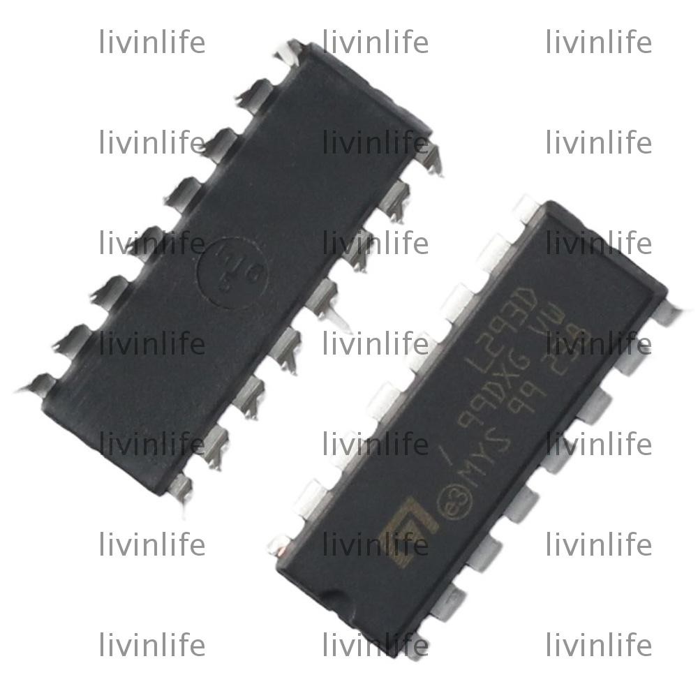 LIVINLIFE 10pcs 16-pin IC Stepper, L293 L293D 1.2A Channel Motor ...