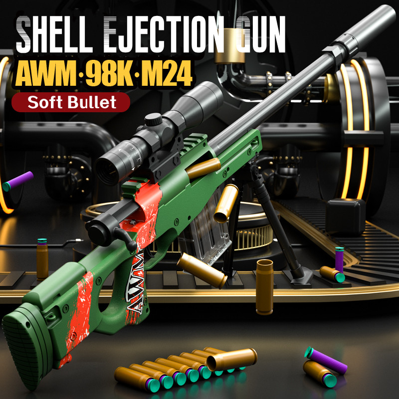 AWM Toy Gun For Boys Gift For Boys Manual Nerf Toy Gun With Bolt Action ...