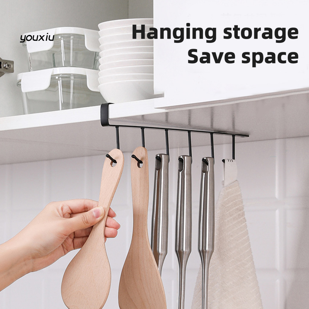 YX Cup Organizer Cup Rack Under-cabinet Cup Holder Utensil Rack Easy ...