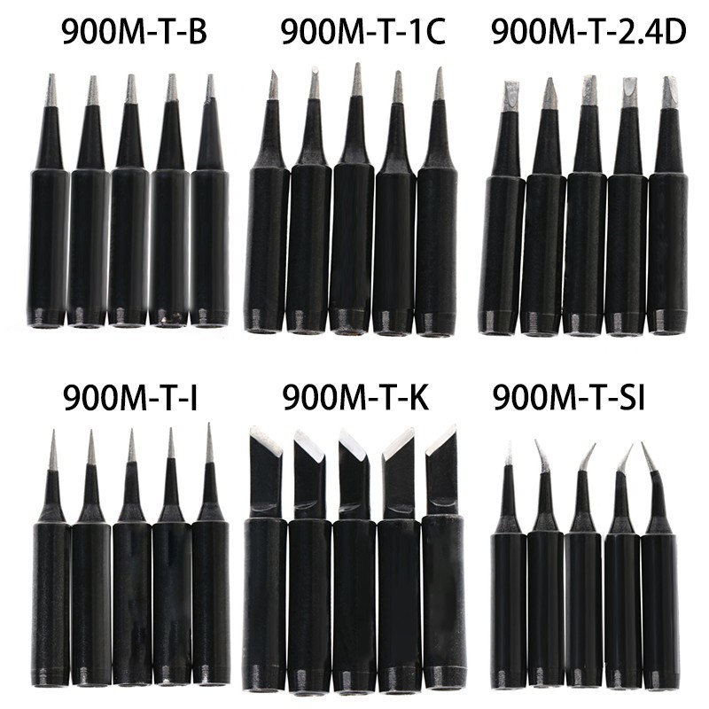 10-Pack Soldering Iron Tips Replacement – 900M-T-B, Compatible With Hakko 936, 907, 937, 969 & More Rework Stations