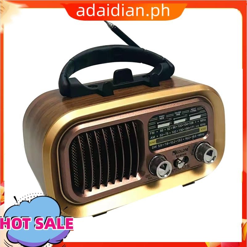 In Stock Retro Fm Am Sw Radio Full Band Portable Radio Receiver Wireless Bluetooth Speaker Mp