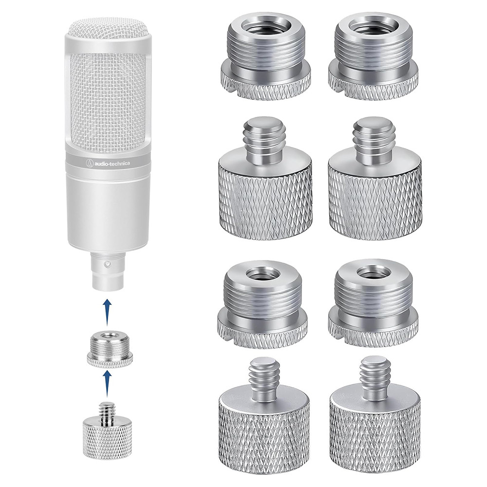 Mic Stand Adapter Set,8 Pcs Mic Thread Adapters-5/8 Female to 3/8 Male ...