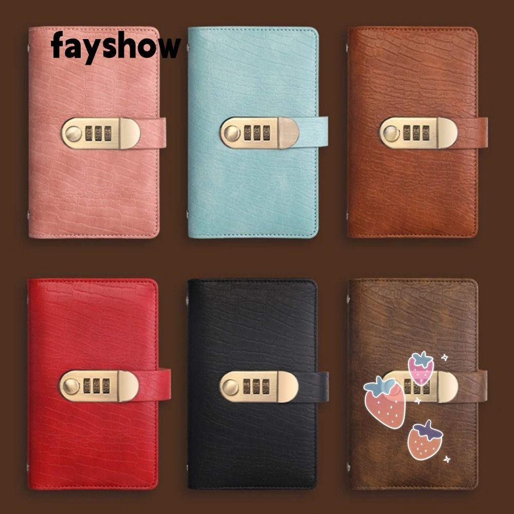 FAY Saving Money Notebook, With Password Lock PU Leather 100 Envelope ...