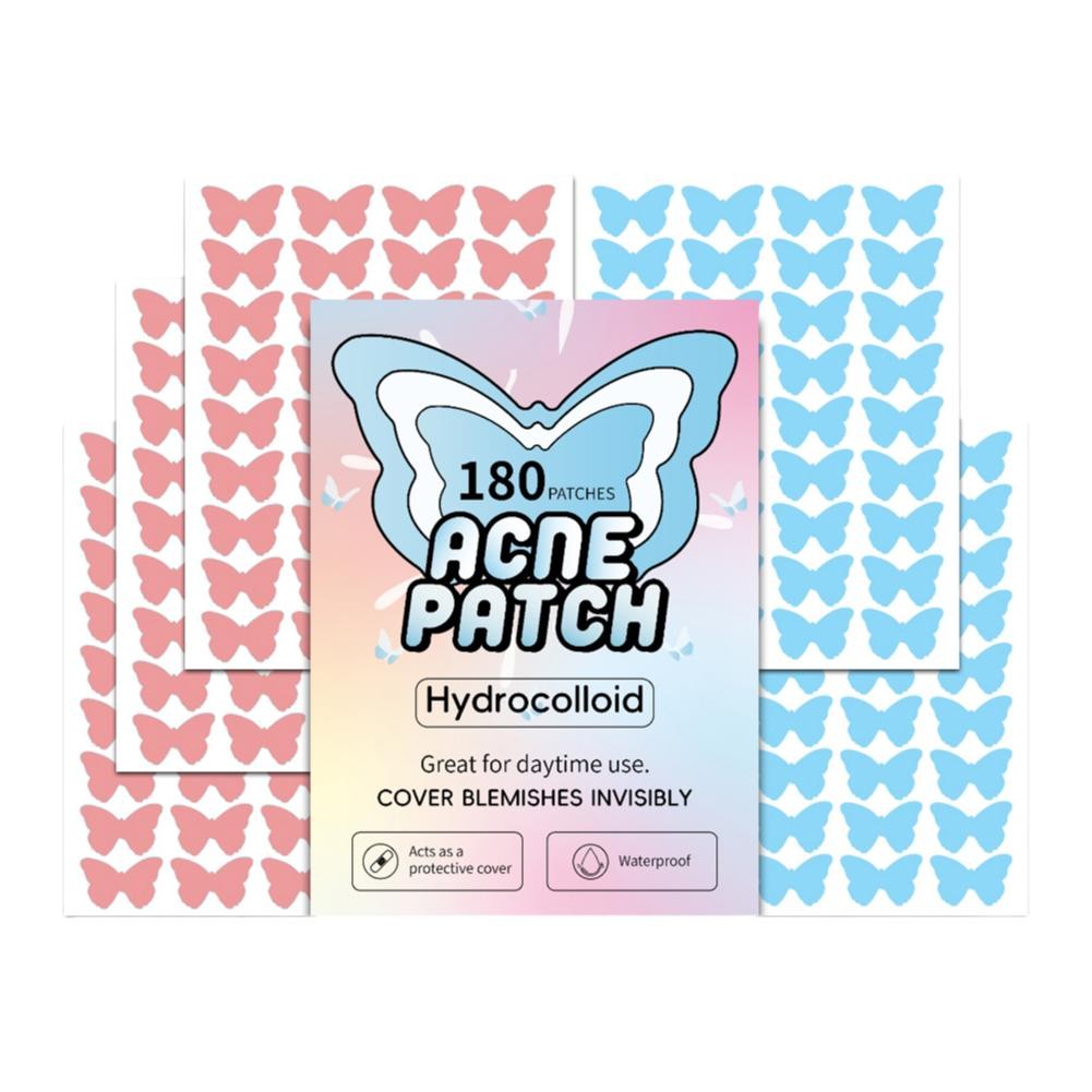 PE Acne Concealer Sticker Butterfly Heart Circle Star Pimple Sticker ...