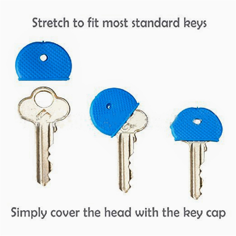 10PCS Key Covers Caps Color Key Caps Tags Covers Set Plastic Key ...
