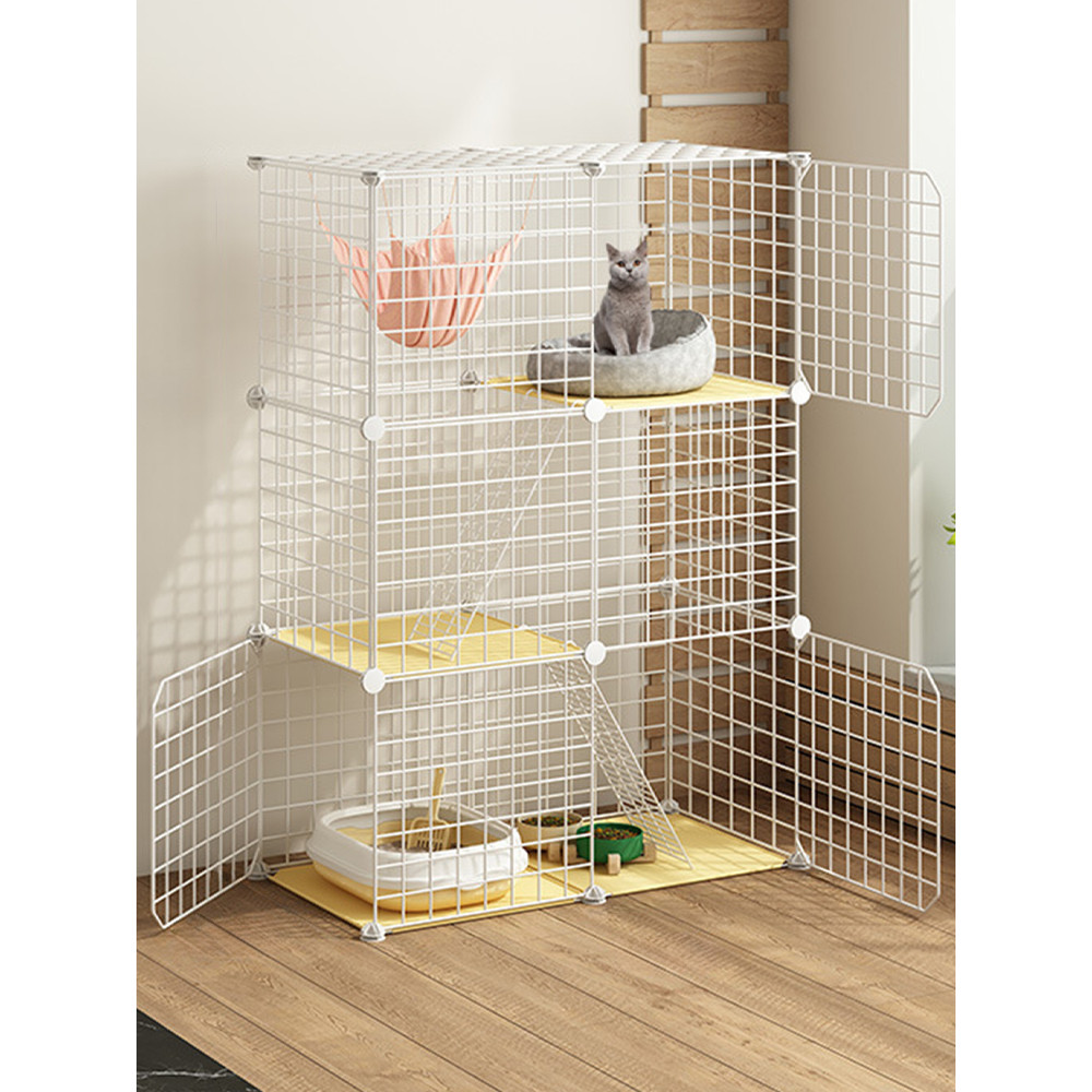 DIY Foldable 2 / 3 layers Cat Cage Stackable Cage for Cat Villa ...