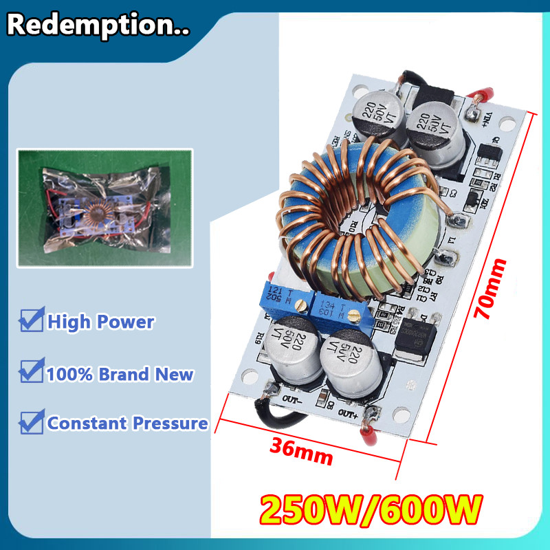 250W/600W 10A DC-DC Boost Converter – High Power Step-Up Module for LED ...
