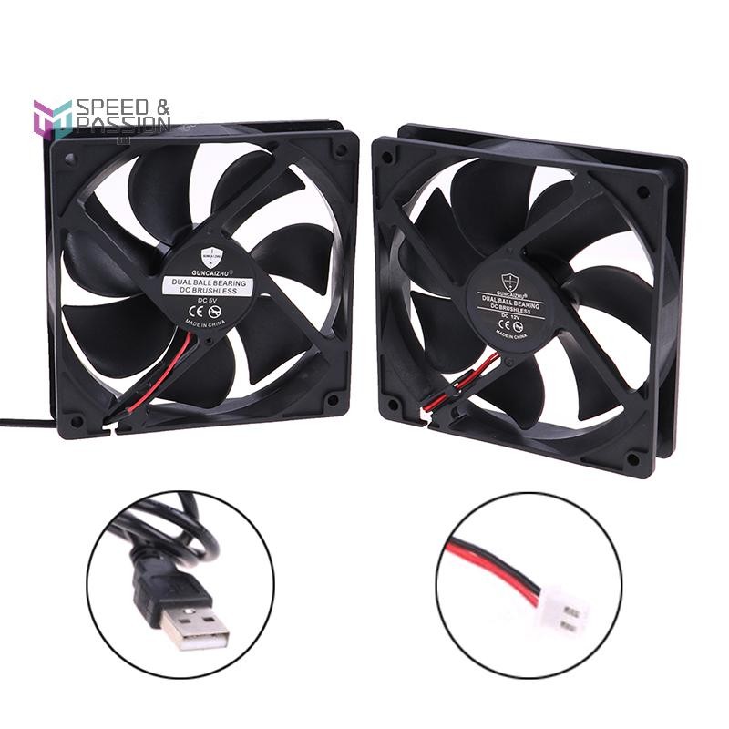 Speed 12025 Fan 5/12/24V Fan DC Brushless Cooling Fan USB 2PIN PC ...