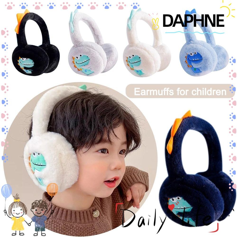 DAPHNE Little Dinosaur Ear Warmer, Plush Cartoon Kids Earmuffs ...