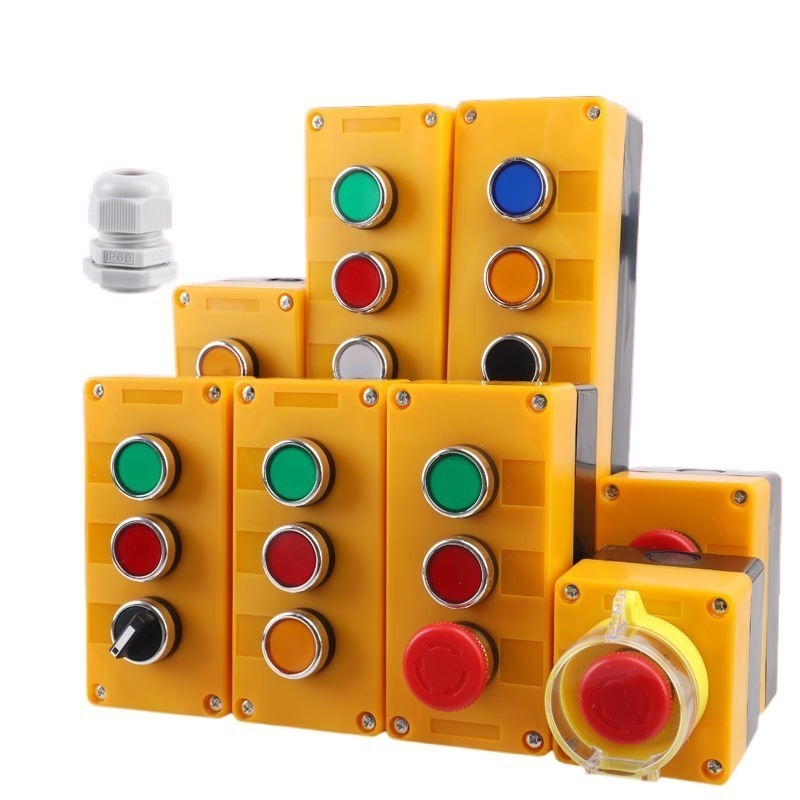 Button switch with control box 123456 holes button box start stop ...