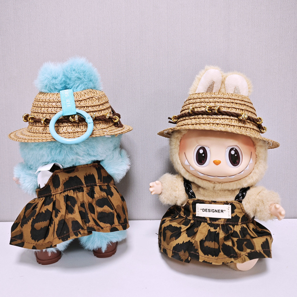 15cm 17cm Labubu Clothes Leopard Patterned Shoulder Strap Skirt For ...