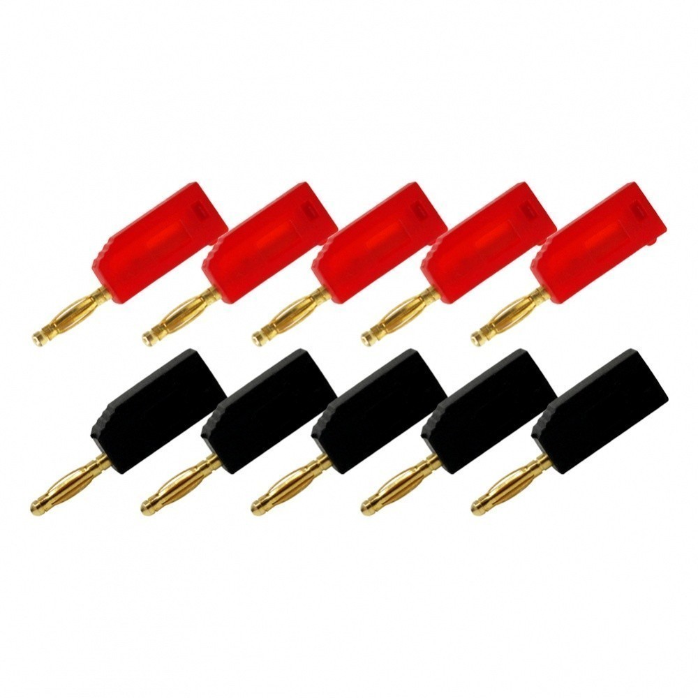 10PCS 2MM Banana Plug Stackable Gold Plating Electrical Terminal ...