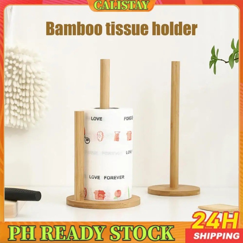 Wooden Paper Tissue Holder Tissue Holder Rack Paper Towel Stand for ...