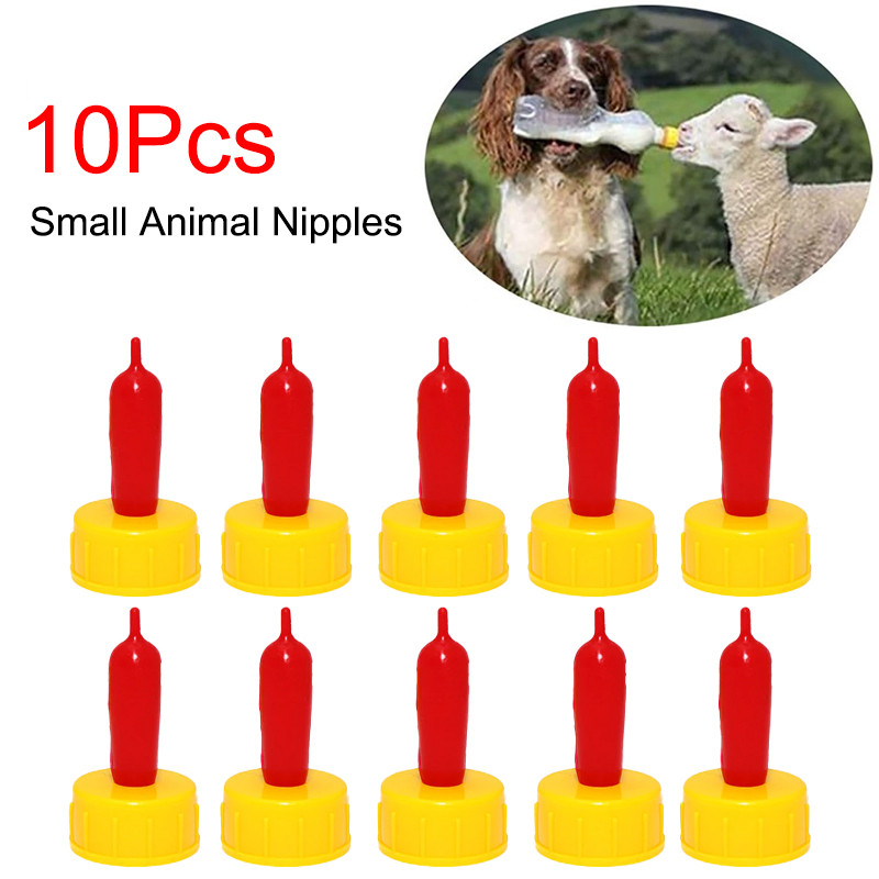 10Pcs Goats Nipples Animal Soft Silicone Pacifier for Pig Sheep Goat ...
