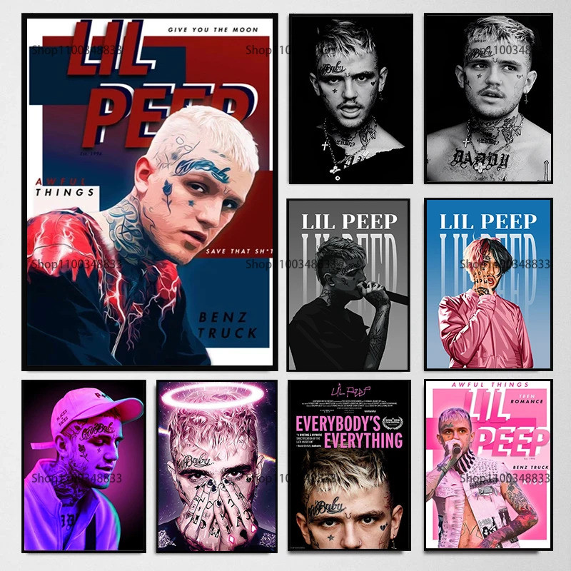 Rap singer Lil Peep portrait poster poster poster poster bedroom home ...