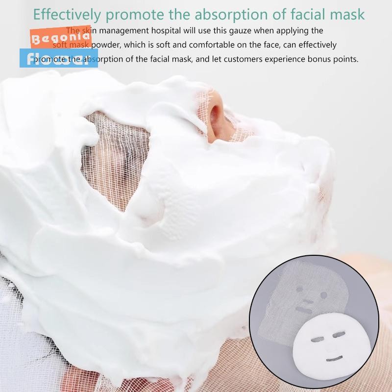 Begonia Flower 100pcs/bag Soft Disposable Gauze Face Mask Paper Sheet ...