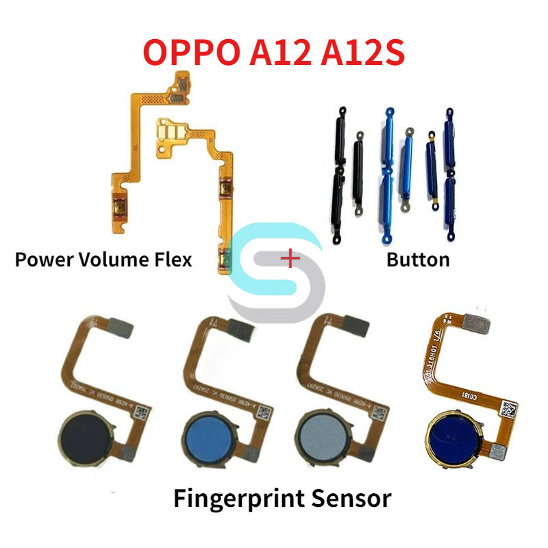 For Oppo A12 A12S Home Button Fingerprint Scanner Sensor Return Key ...