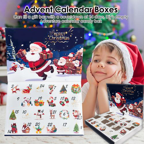 Christmas Countdown Calendar Boxes DIY 24 Days Countdown Gift Boxes for ...