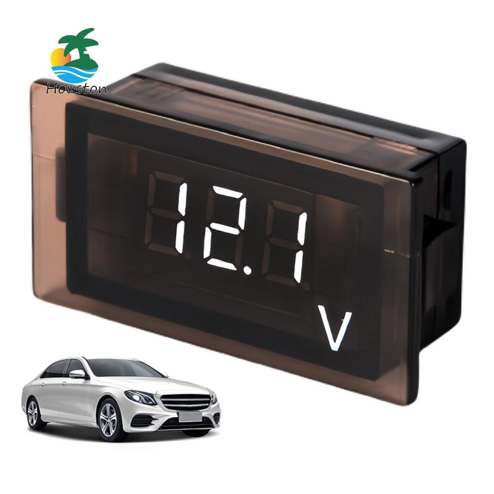 DAZZLEEX Voltmètre 3 En 1, Kit De Voiture De Véhicule 12 V Thermomètre Voltmètre Horloge LED Affichage Numérique, Bleu