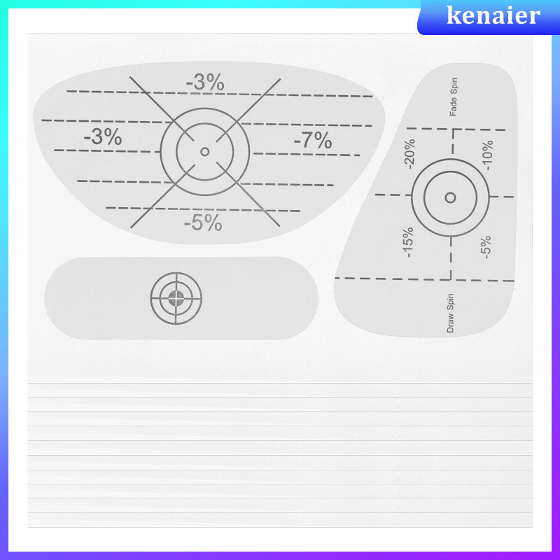 10 Sets Golf Balls Stickers Training Cue Labels 9.00X4.60X0.10CM White ...