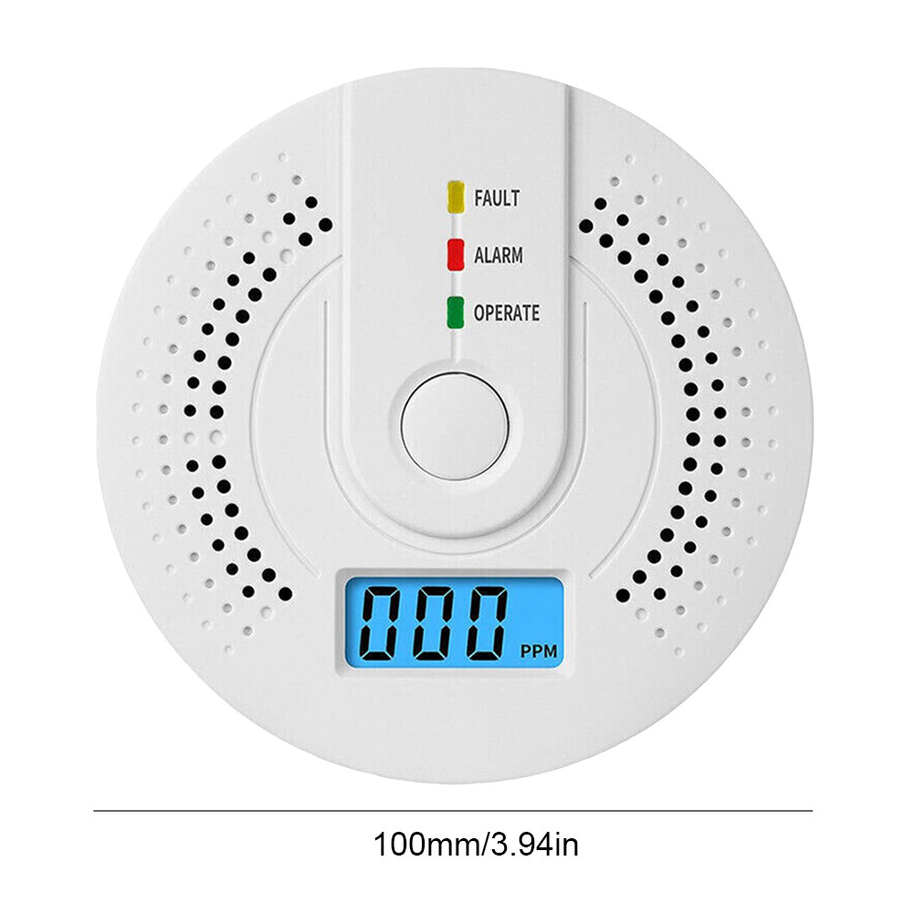 Digital Carbon Monoxide Detector Sound Warning Battery Powered CO Gas ...