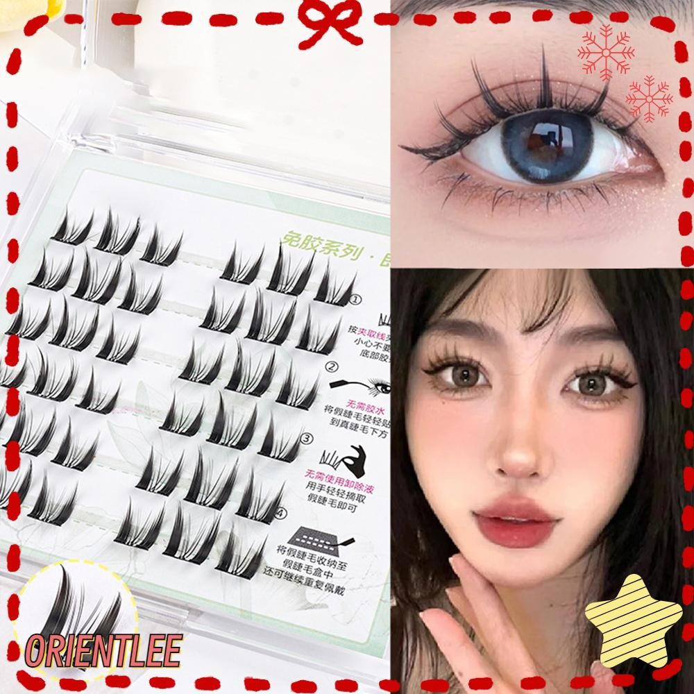 ORIENTLEE Self Adhesive Cluster Lashes, Press on No Glue Needed ...