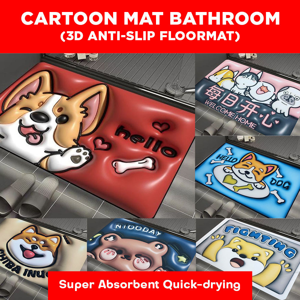 TrendHaven HavenWeave™ Mat - Cartoon 3D Diatom Mud Bath Mat (38x58cm ...