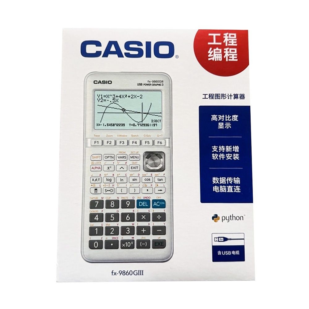 Casio fx-9860GIII Python Graphing Scientific Calculator (White ...