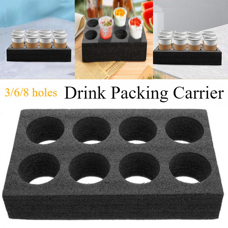Travel Cup Holder Drink Packing Carrier Disposable Takeout Cup Trays ...