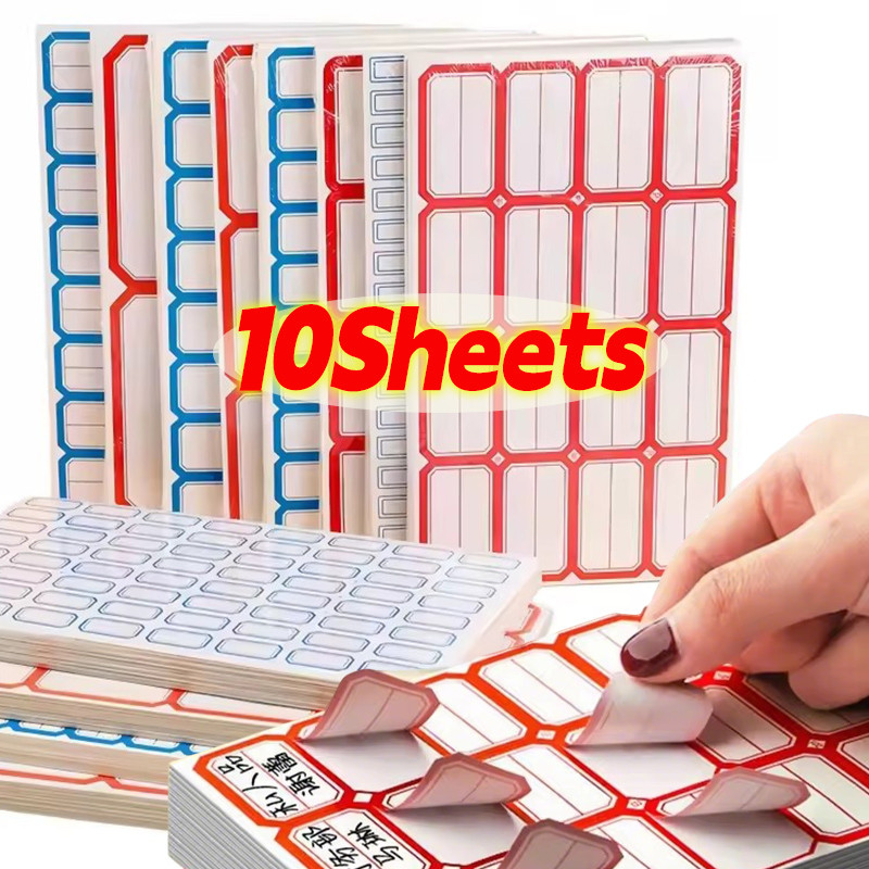 10 Sheets Self-adhesive Labels Stickers/Kitchen Home Books Sorting Tags ...