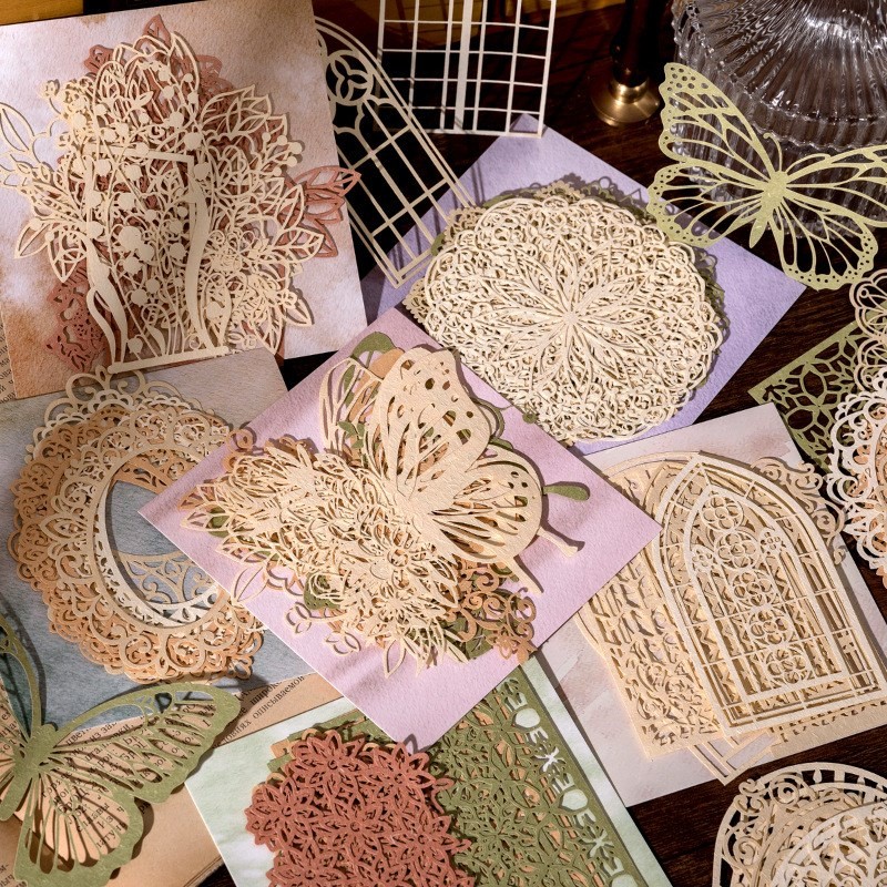 Vintage Scrapbook Cutouts Paper Lace for Scrapooking Supplies Kit ...