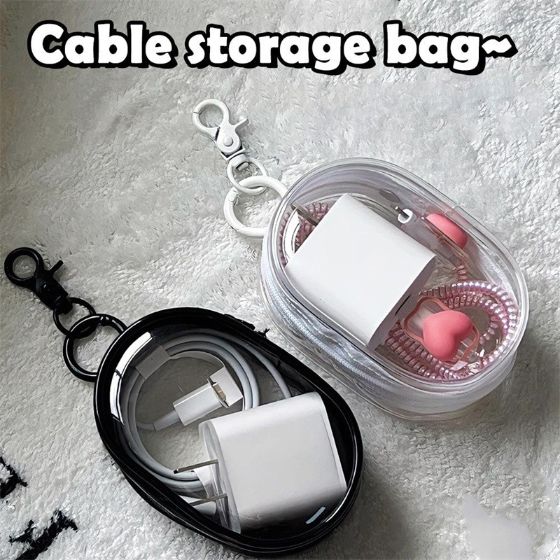 Portable Clear Figure Display Keyring Bag Waterproof PVC Oval Hanging ...