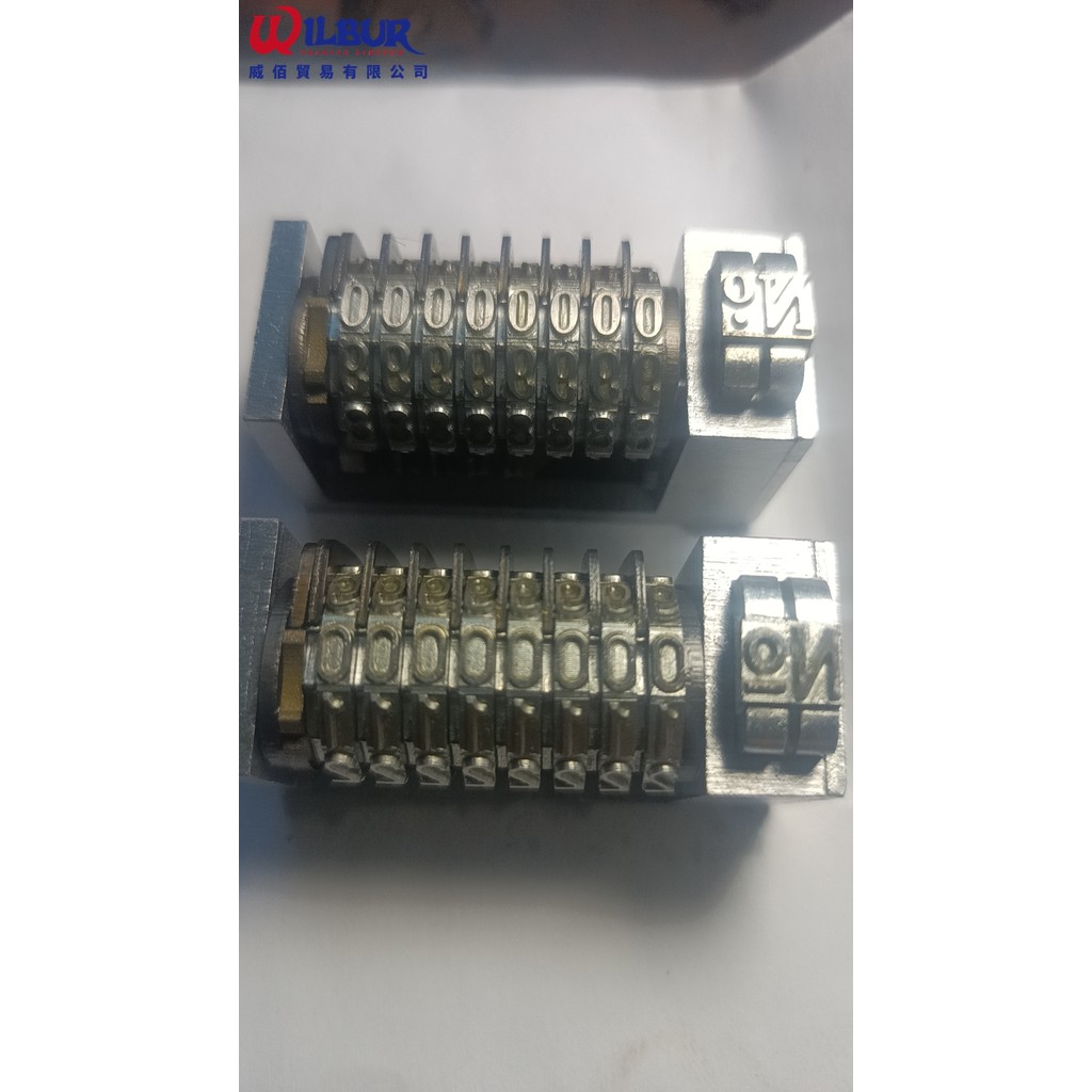 1Pc 4X8 Numbering Machine 8 Digits Standard Backward Font Roman/Gothic ...