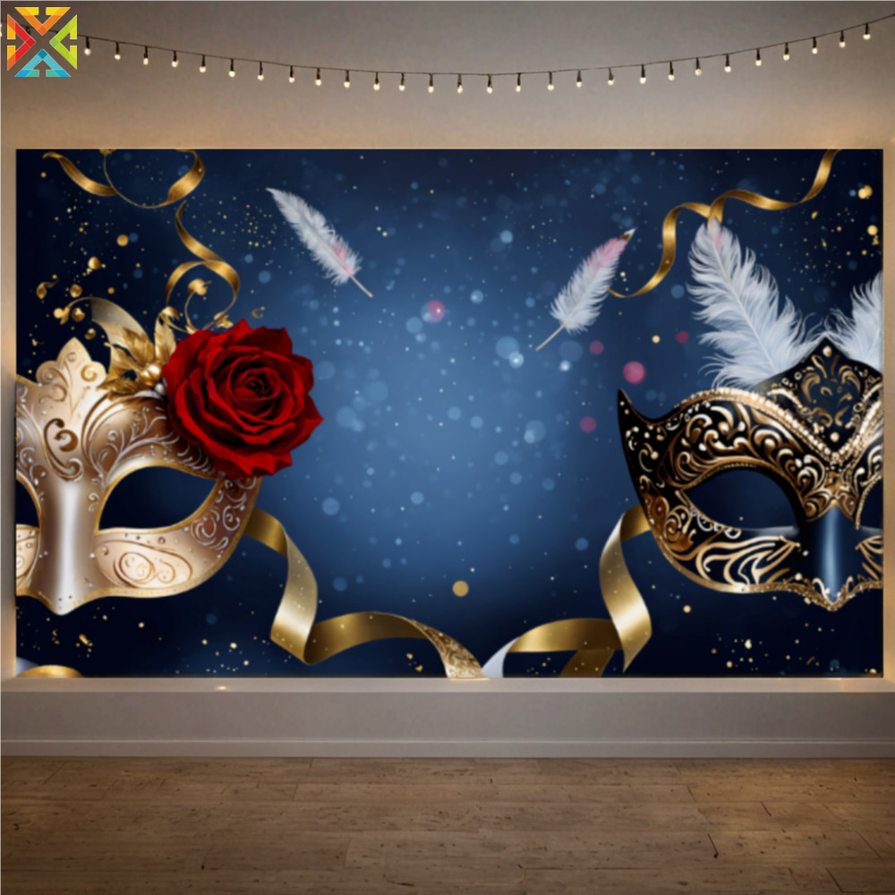 Masquerade Ball Photography Background Dress Up Party Backdrop Mask ...