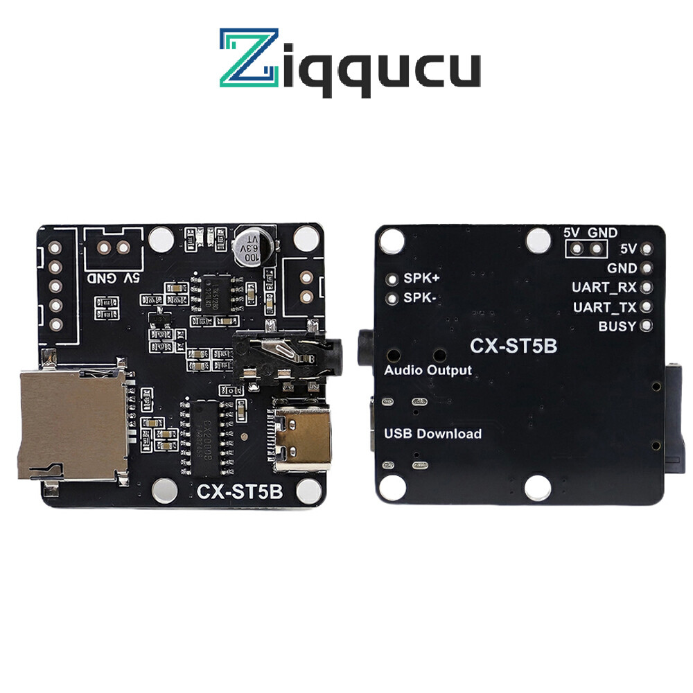 ZIQQUCU ST5B serial port MP3 voice chip module MCU control trigger ...