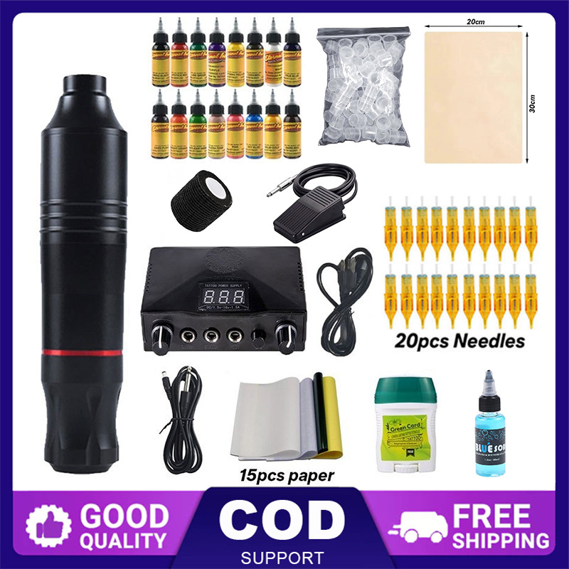 [FREE GIFT]Tattoo Machine Set Pen Type DC Professional Tattoo Machine ...
