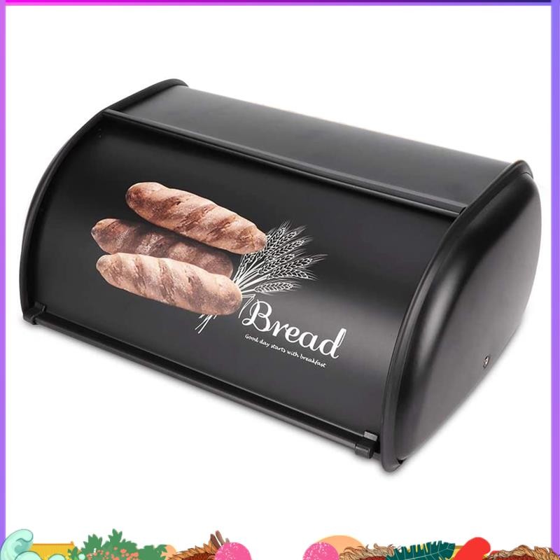Bread Box,Large Capacity Metal Bread Box,Holder Bin Container Kitchen ...