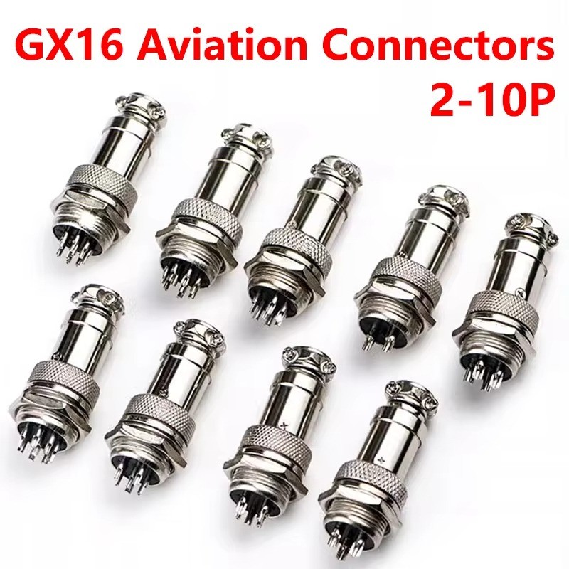 100 Set GX16 Butt Joint Aviation 2 3 4 5 6 7 8 9 P Pin Connector K Spina Di In - Foto 3