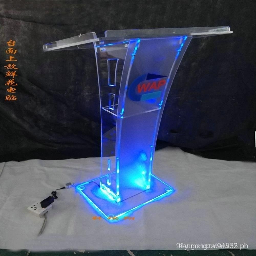 Podium Simple Fashion Acrylic Reception Desk Information Desk Reception ...