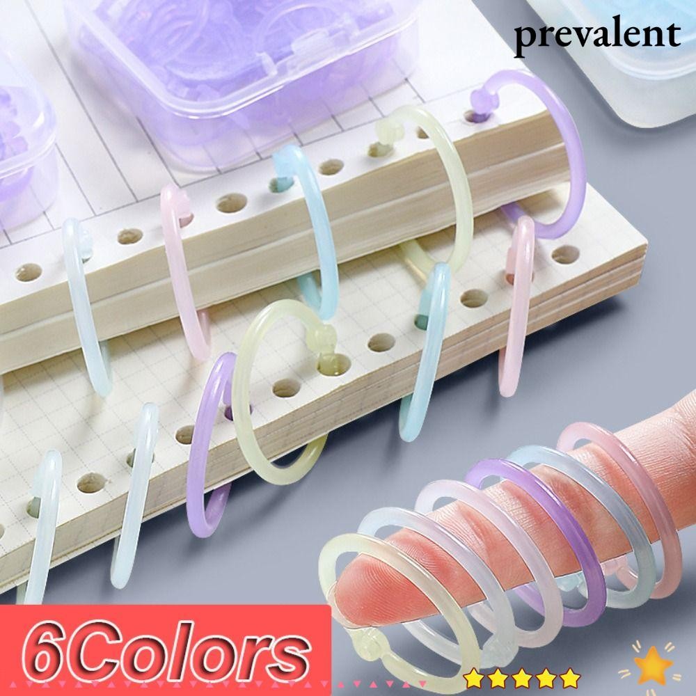 PREVA Loose Leaf Paper Buckle, 15/20/25mm Plastic Binder Ring, Creative ...