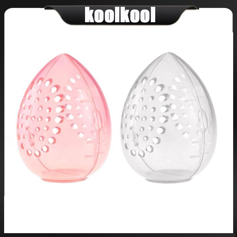 kool Makeup Sponge Storage Box Multi-hole Moisture-proof Transparent ...