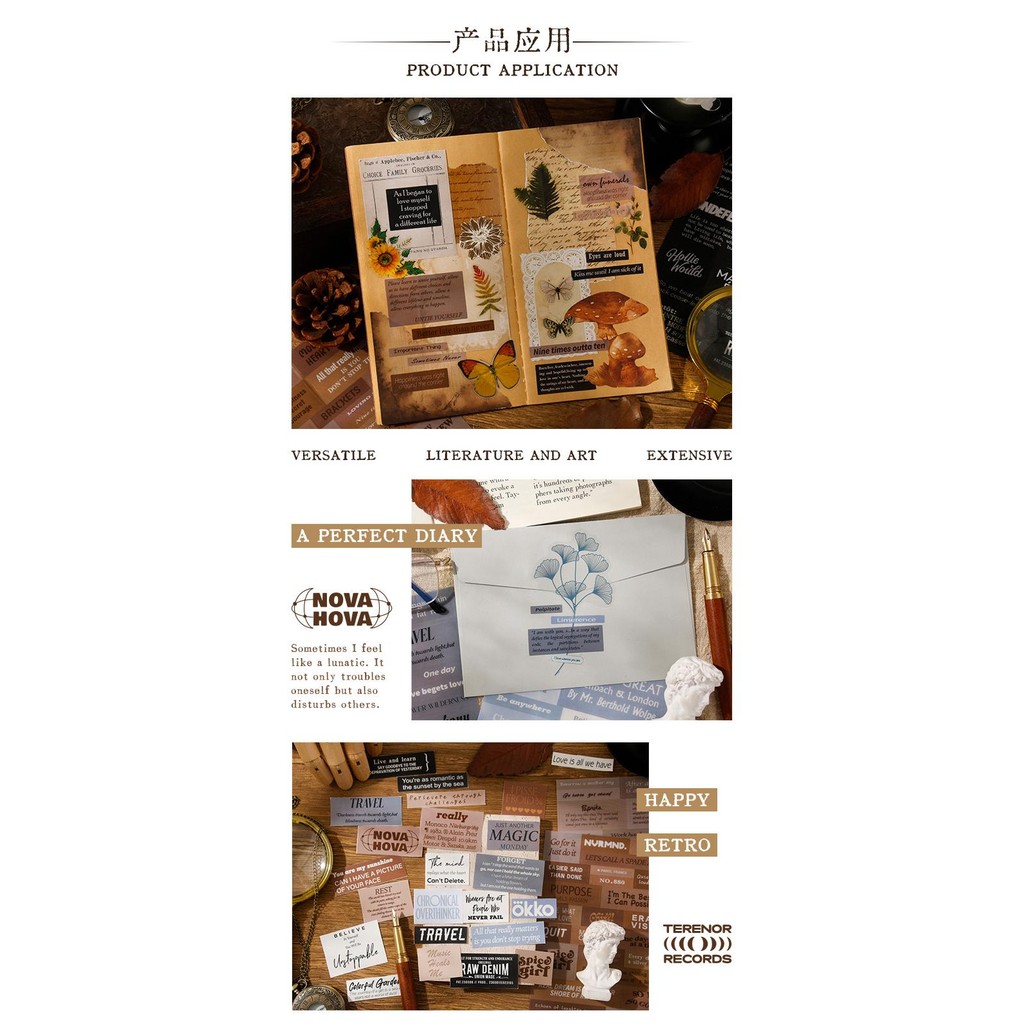 Journamm 4Sheets Quote Stickers for Journaling Scrapbooking Supplies ...
