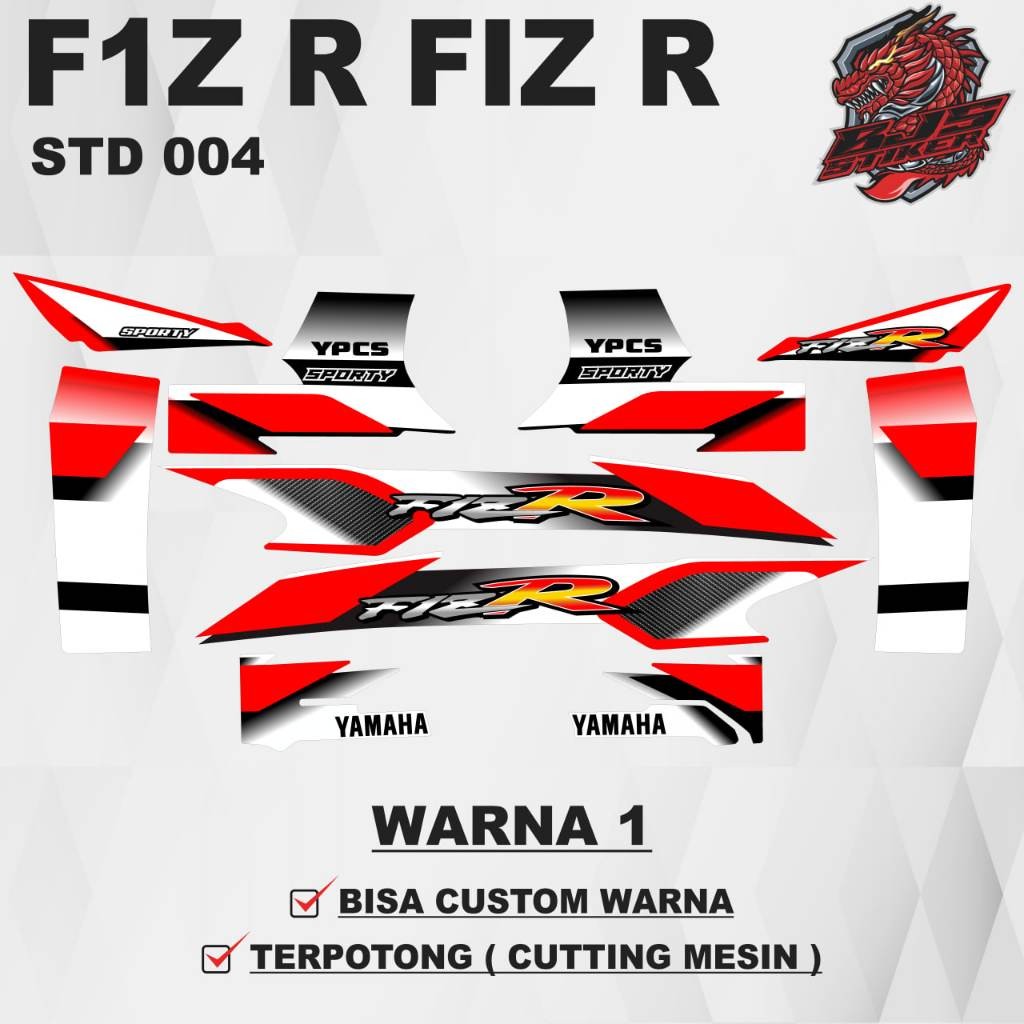 MESIN Yamaha FIZ r F1z r FIZ r STD 004 - decal striping sticker Yamaha ...