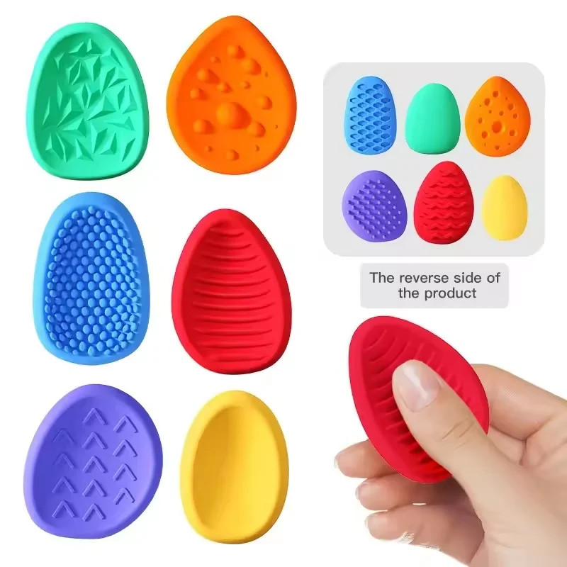 2025 New Fidget Toys Adults Sensory Silicone Stone 6 Pack