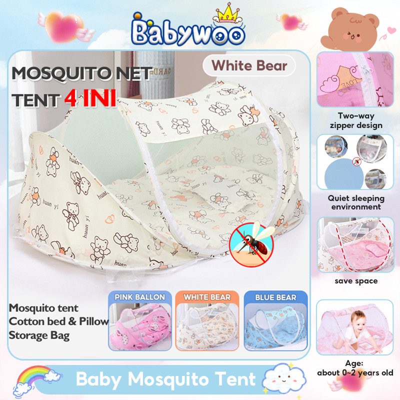 Baby 4 In 1 Mosquito Tent&Net Infant Anti-insects Net With Cushion ...